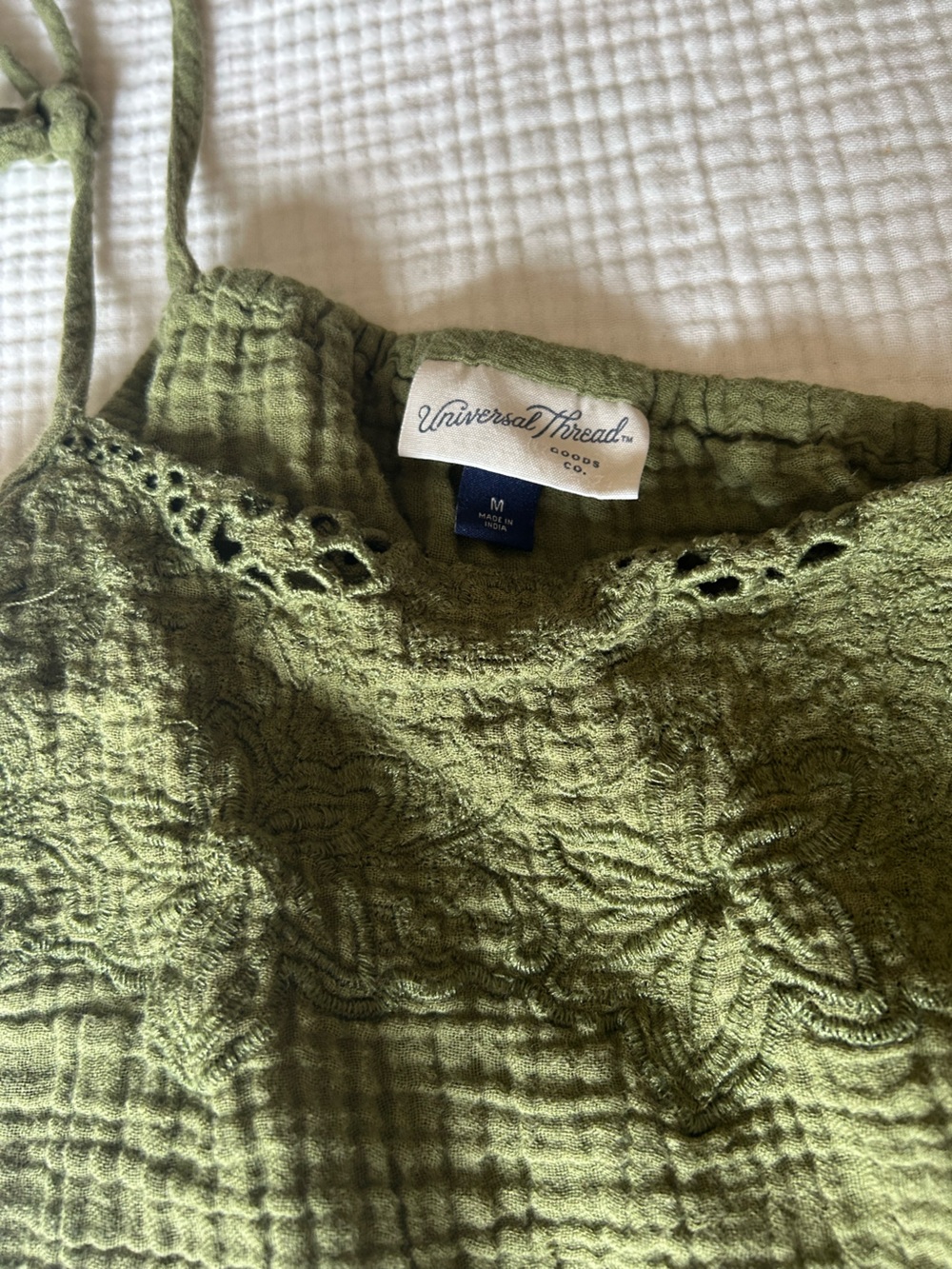 Cotton Olive Green Cotton Gauze set - Picture 3 of 3
